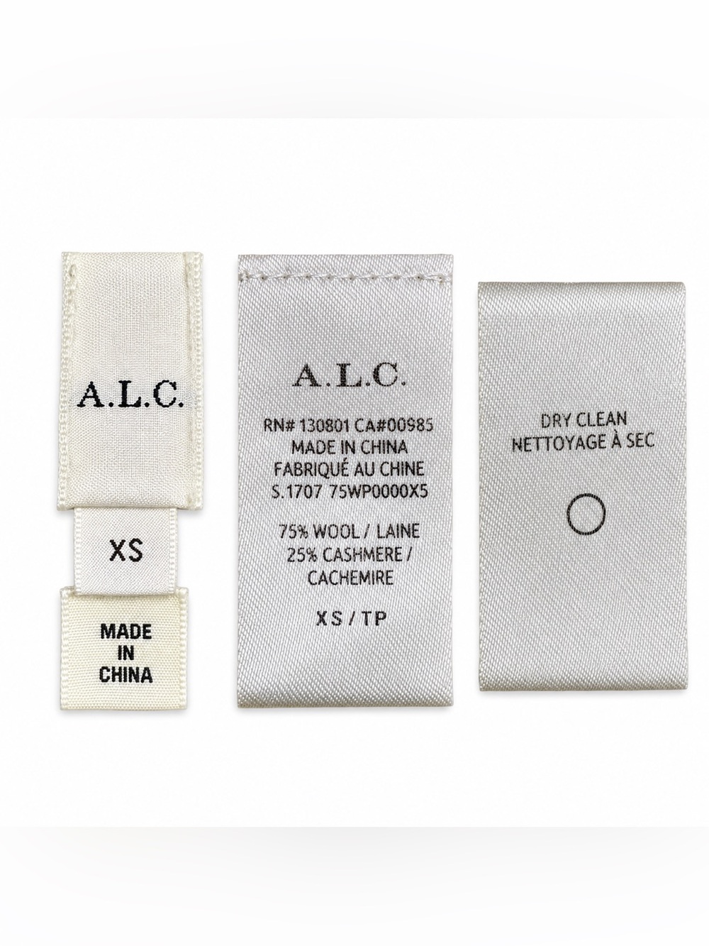 A.L.C. XS Gray Wool Cashmere Turtleneck Lace-Up Back Sweater - Picture 2 of 4